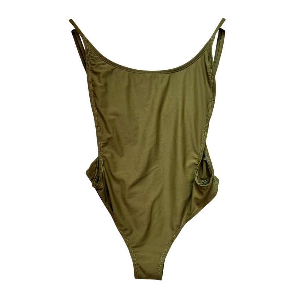 Sunny Co Clothing One Piece Swimsuit Womens Medium Sleeveless Open Back Beach